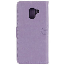 Robinsoni Custodia Compatibile con Samsung Galaxy A8 2018 Cover Folio a Fogli Mobili Cover Libro Pelle PU Case Taccuino Cover Portafoglio Custodia Libretto Retro Flip Caso Albero in Rilievo Cover