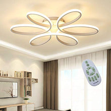 Plafoniera a LED, 85W Plafoniera a forma di fiore creativa, paralume in acrilico Plafoniera in alluminio opaco moderna elegante Salotto Camera da letto per bambini Plafoniera L59cm * H11cm [Classe ene