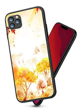 Suhctup Compatibile con iPhone 11 Pro Max 6.5 Custodia Protettiva in Vetro Temperato 9H + Cornice Paraurti in TPU Silicone Morbido Assorbimento Degli Urti a 360 Gradi Protezione -Albero 2