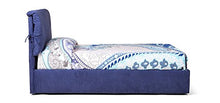 Goldflex - Letto Imbottito Contenitore MOD. Juanita, Compresa Rete Ortopedica Piazza E Mezza 120x200 Sollevamento Verticale, Pistoni a Gas, Rivestimento Alessia 19 Avio SFODERABILE, Made in Italy