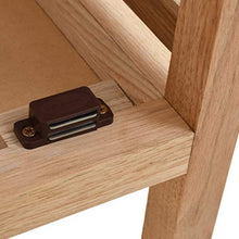 FAMIROSA Armadietto da Bagno in Legno Massello di Noce 39,5x35,5x86 cm