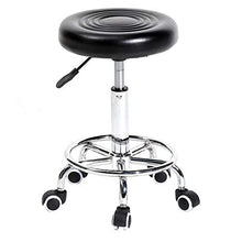 ZXYDD Sgabello rotondo con linee di rotazione sgabello da bar, regolabile a gas, per parrucchieri, manicure, massaggi, spa, salone di bellezza, colore nero