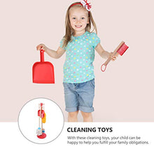 jojofuny 6Pcs Bambini Set di Pulizia Finta Play Spazzamento Scopa Mop Spolverino Spazzola Paletta Appeso Basamento di Pulizia Giocattoli per I più Piccoli Montessori Stelo di Abilità