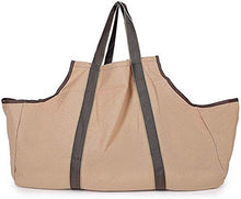 Namvo Tronchi per Legna da ardere Borsa per Tronchi in Tela Robusta e Resistente con Manici per Il Campeggio (Cachi)