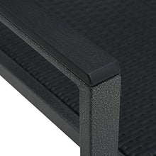 FAMIROSA Sedie da Giardino 4 pz Nere in Plastica Stile Rattan