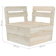 FAMIROSA Divano Angolare Modulare su Pallet in Legno di Abete Impregnato