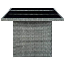 Qnotici Tavolo da Giardino con Struttura in Acciaio, Tavolo da Giardino in Legno massello di Acacia da Esterno Pratico Tavolo da Giardino 200 x 100 x 74 cm-Grigio Chiaro e Nero