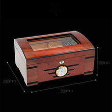 Humidor Sigari Humidors - Cigar Box portatile in legno di cedro Profumo professionale in legno massello scatola di sigari Cigar Cabinet doppio strato Design Dimensioni: 350x240x150mm .Deposito perfett