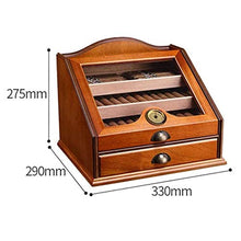 SMEJS Desktop Humidor W/igrometro-Contiene 80-100 sigari, igrometro, deumidificatore, Cigar Box partizione Bagagli