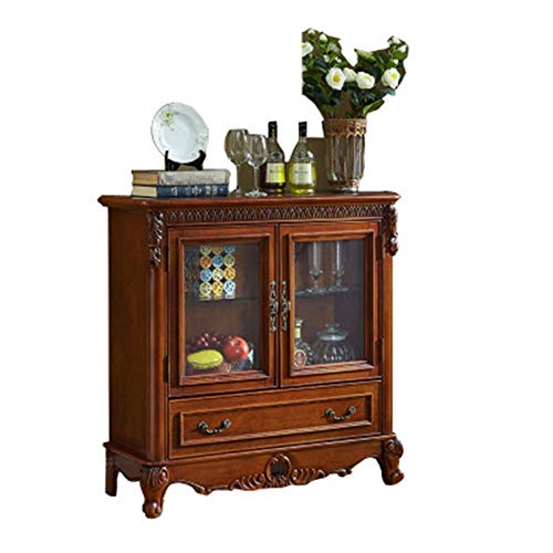 XuZeLii Credenza Credenza Governo di immagazzinaggio Governo Corridoio Bagagli Armadio Organizzatore Standing unità Adatto per Camera da Letto E Soggiorno (Color : Brown, Size : 100x40x90cm)
