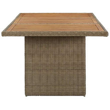 Qnotici Tavolo da Pranzo da Giardino Tavolo da Campeggio Tavolo da Buffet Tavolo da Festa tavolino da Giardino 200x100x74 cm polyrattan Marrone