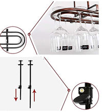Home Equipment Ceiling Wine Rack Adjustable Height Wall mounted Wine Bottle Holder Metal Iron Wine Glass Holder Goblet Goblet Rack Retro Style Creative Bar Decoration Display Stand Bronze Size: 80