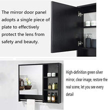 WSJ Armadietto a specchio in legno massello multistrato Scatola da specchio impermeabile a muro per bagno nordico a parete con specchio per ripiani (Colore: n. 1, Dimensioni: 80 * 70 cm), 3, 60 * 70 c