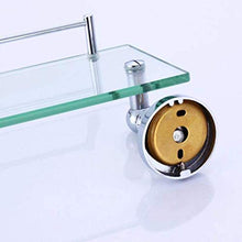 GDFEH Scaffale per Il Bagno Scaffale per Cosmetici a 1 Strato, con Asta di Rame Full Rame Bathroom Glass Shelf Bathrofed Bathrofd Bagno Bagno Scaffale 38 cm / 14,9 Pollici