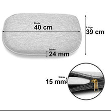 AMARE Home - Set di 6 cuscini in feltro reversibile, 40 x 39 cm, grigio scuro/grigio chiaro. Attenzione: imbottitura migliorata