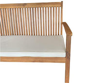 REDI GROUP Set da Giardino in Legno di Acacia, 4 Pezzi 2 Poltrone 1 Divano 1 Tavolo, Interamente in Legno di Acacia con Finitura ad Olio, Cuscini Écru, Design Elegante per Giardino, Piscina, Terrazza