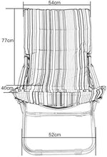 WUY Confortevole assunzione di peperiaria Lettino Lettino Pieghevole Lettino Regolabile al di Fuori dell'ufficio Scarsia Beach Lounger Sedia a Sdraio Extra Larga con Cuscini