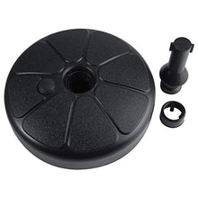 GMWD Base per ombrellone, Base Rotonda per ombrellone in plastica, riempibile con Sabbia, per Esterni, Patio e Cortile, Adatto per aste da 35-38 mm