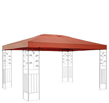 Quick-Star - Tetto di Ricambio per Gazebo, 3 x 4 m, Colore: Arancia rossa