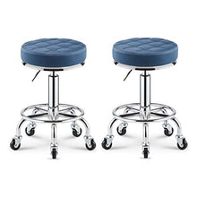 LIZIXH (2pcs) Sgabelli da Bar, sedie Ascensore Imbottite in Pelle PU (40-60 cm), Grandi sgabelli da Lavoro con Ruote, sedie da Lavoro a Gas per Gas elettrolited Argento (Color : E)