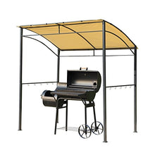 Aosom Outsunny Gazebo Riparo per Barbecue BBQ Tendone da Giardino in Poliestere 215 x 150 x 180/220 cm