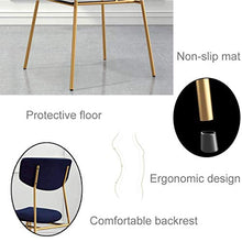 LLT Pratiche Sgabello moderno Sedie da pranzo per Living Room | Gambe colazione Chair flanella imbottite e metallo | Creativo Designer Camera sedia di svago sgabello,bianca