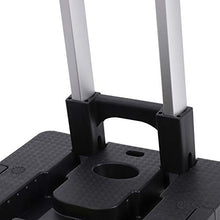 YOPOTIKA Carrello pieghevole in alluminio con ruote da 2 pollici, colore: nero