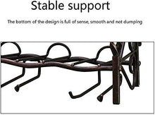 RINGLICHT F Ferro Battuto Wine Rack, Calici Cremagliera del Supporto, Retro Vino Scaffale, Muro Pendenti Montata Vino Spumante Vetro Calici, Decorazione Domestica Luogo 4 Bottiglie 6 Tazze