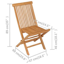 Festnight 9 pz Set da Pranzo, Tavolo Pieghevole con Sedie, avolo da Giardino con Sedie in Legno Set da Pranzo da Giardino in Legno Massello di Teak