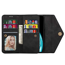 Artfeel Custodia Portafoglio per Samsung Galaxy A12 5G,Pelle Cerniera Tasca Borsa a Tracolla Borsetta Portamonete Crossbody Cover con Porta Carte,Cordino,Cinturino da Polso-Nero