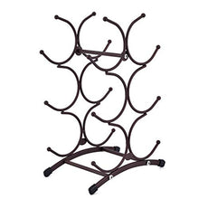 BAIYIQW Piccolo portabottiglie,Portabottiglie da Tavolo,Portabottiglie in Ferro battuto in Stile Europeo, Ornamenti Artigianali, Tavolo da Cucina con 6 Bottiglie di Vino