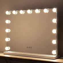 HFFFHA Specchio da Trucco Illuminato Vanity Specchio da Tavolo Specchio da Trucco LED Specchio da Trucco da Tavolo Specchio cosmetico con luci 15