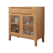 XINMUHE-Z Armadietti Cinesi Moderni Semplici - Armadietto Laterale da Pranzo, Materiale in Legno Massello, con 2 Cassetti, Lussuosi Ed Eleganti Mobili Contenitori