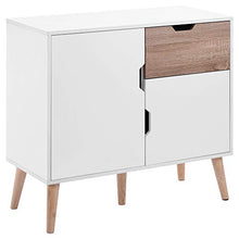 WGYDREAM Comodino Credenza 2 Porta Cassetto con Cassettiera con Gambe in Legno Cassettiera con Gambe in Legno Comodino per Soggiorno Camera da Letto