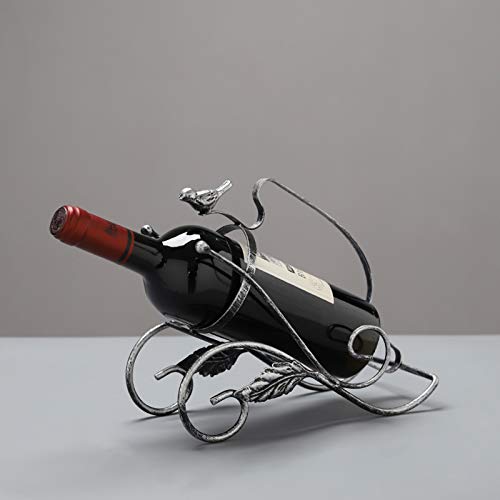 Portabottiglie,Supporto per Bottiglie Vino scaffale Supporto per bottiglia di vino scaffale portabottiglie Espositore creativo in ferro battuto ornamenti in metallo per la decorazione dell'armadio