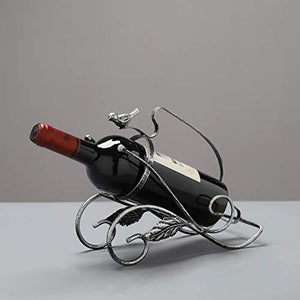 Portabottiglie,Supporto per Bottiglie Vino scaffale Supporto per bottiglia di vino scaffale portabottiglie Espositore creativo in ferro battuto ornamenti in metallo per la decorazione dell'armadio
