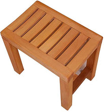 Sgabello da Bagno JUNshower feci Scarpe Sgabello/Bagno Sgabelli for Anziani disabili Adulti e Le Donne Incinte Antisdrucciolevole umidità HighQuality Wood (Dimensioni: 43 × 33 × 50 cm)