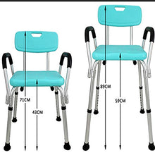 MGMDIAN Spessore in Lega di Alluminio Vecchio Doccia Sedia Donne Incinte Antiscivolo Sgabello da Bagno Doccia Sedia da Bagno Accessori da Bagno