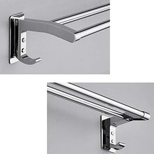 WWWANG - Portasciugamani da Bagno in Acciaio Inox a Doppio Polo, per Bagno o Cucina, Montaggio a Parete, Porta Asciugamani Cromato, 52 cm