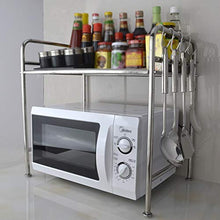 LYM &ripiano di stoccaggio Forno a microonde Scaffale, rifornimenti della Cucina tormenta Piano Forno a microonde balconcini portaspezie portacoltelli griglia Forno Scaffale di Finitura