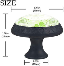 Tre foglie di trifoglio Pomelli per Porta Set di 4 Pomelli per Mobili Manopole per Cassetti Cucina Armadio Vetro