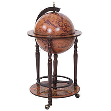 Mini Bar portabottiglie Carrello con Ruote mappamondo HWC-T874 Elegante