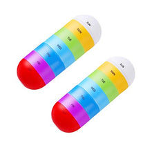 DOITOOL - Contenitore per pillole da viaggio, 2 scatole settimanali per medicina, creative, portapillole portatile, per farmaci, per casa
