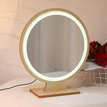 LBWARMB Trucco Specchio con luci Legno Specchio Bedroom Fill Luce Dressing Table Silver Mirror Legno con Luce del Tavolo LED Specchio di Trucco