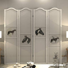 Room Screen Even Schermo da Camera Indipendente in Legno, Decorazione Moderna Europea per Cavalli, Schermo Alto Bianco, divisori da Pannello, Bianco