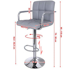 SONGMICS 1 x Sgabelli da Bar Cucina in finta pelle Regolabile Girevole con Schienale Gris LJB93G-1, beige, finta_pelle