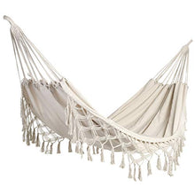 KeepTpeeK - Amaca classica fatta a mano in cotone biologico, con frange, per campeggio, veranda, esterno