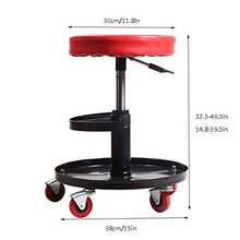 SXRDZ Sgabello Lavora con rotelle, gas Sgabello con PU verde sedile in pelle sintetica, Altezza regolabile 45-55 cm, peso 160 Kg supportati, Scopare Sgabelli di tatuaggio facciale di massaggio del man