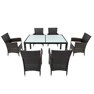 WYLZLIY-Home Set Mobili da Giardino Set Mobili da Esterno Rattan Wicker Weave Garden Mobili Mobili Patio Conservatorio 6 Posti Divano Set per Patio Backyard Piscina Lounge Balcone Terrazza