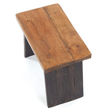 Design Delights - Sgabello Schemel 40 rustico, in mogano massiccio, 40 x 31 x 25 cm (larghezza x altezza x profondità), poggiapiedi, sgabello decorativo in legno